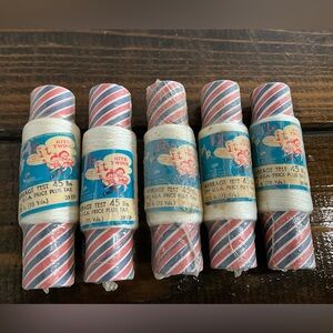 Vintage Lot of 5 Fly It Kite Twine NOS 45 lb Test and 75 yds